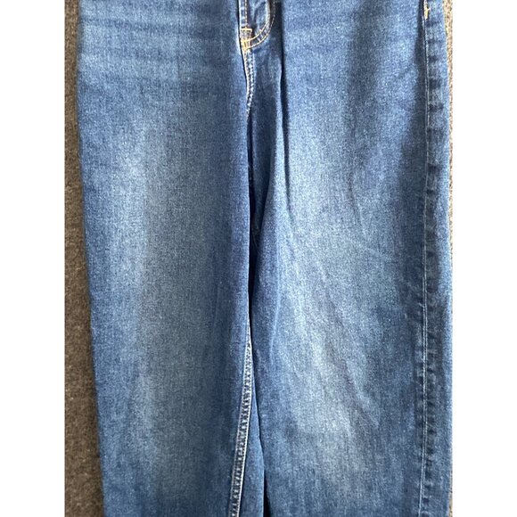 H&M Divided Jeans Washed Dark Blue Denim High Waist XS Straight Leg Women - Picture 6 of 13